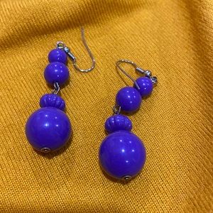 Purple Bead Earrings